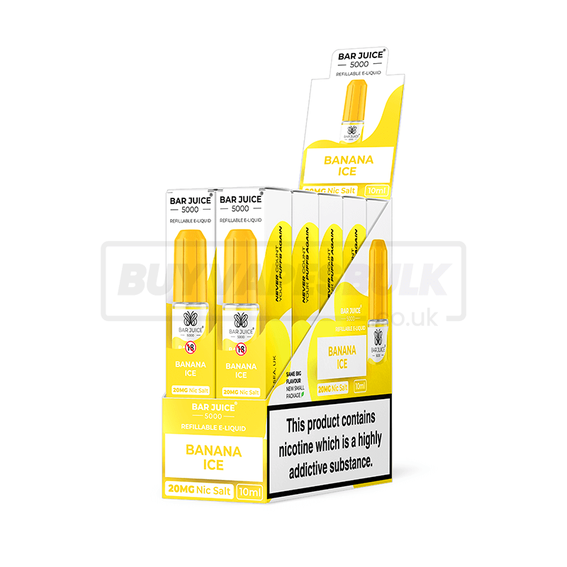 Banana Ice Bar Juice 5000 Nic Salt E-Liquid Pack of 10 x (10ml)