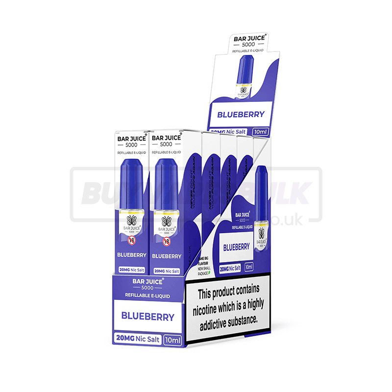 Blueberry Bar Juice 5000 Nic Salt E-Liquid Pack of 10 x (10ml)