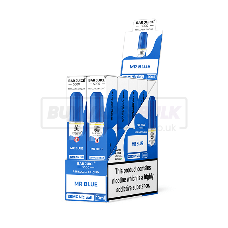 Mr Blue Bar Juice 5000 Nic Salt E-Liquid Pack of 10 x (10ml)