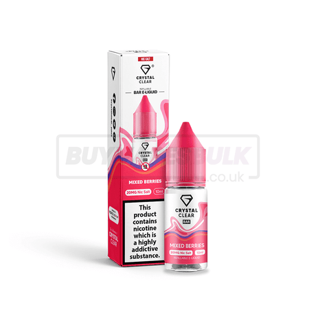 Mixed Berries Crystal Clear Juice Nic Salt E-Liquid Pack of 10 x (10ml)