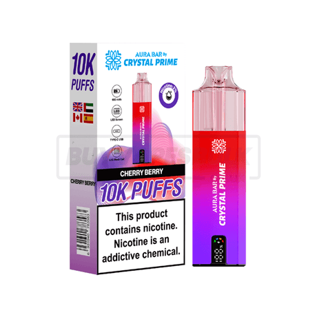 Cherry Berry Crystal Prime 10K Puffs 5 Pack