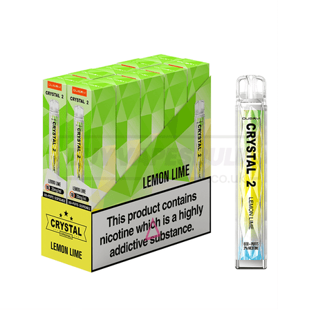Lemon Lime QUEVVI Crystal Bar 2 600 Puff Disposable Vape 10 Pack