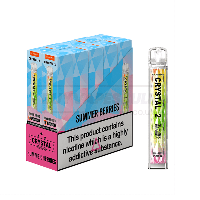 Summer Berries QUEVVI Crystal Bar 2 600 Puff Disposable Vape 10 Pack