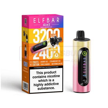 Fruits Edition Elf Bar 4 in 1 Puff Disposable Vape 5 Pack