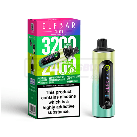 Mixed Fruit Edition Elf Bar 4 in 1 Puff Disposable Vape 5 Pack