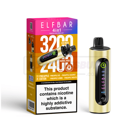 Pineapple Edition Elf Bar 4 in 1 Puff Disposable Vape 5 Pack