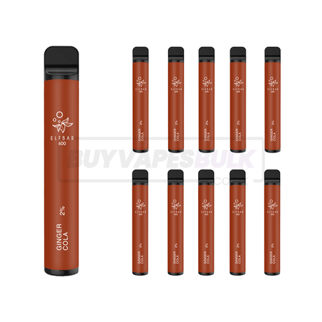 Ginger Cola Elf Bar 600 Puff Disposable Vape 10 Pack