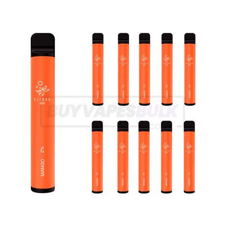 Mango Elf Bar 600 Puff Disposable Vape 10 Pack