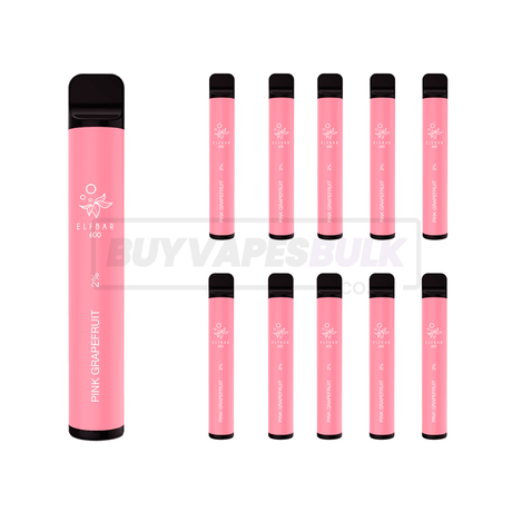 Pink Grapefruit Elf Bar 600 Puff Disposable Vape 10 Pack