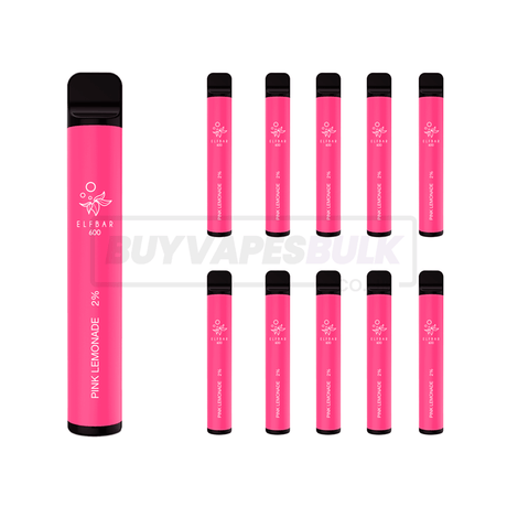 Pink Lemonade Elf Bar 600 Puff Disposable Vape 10 Pack