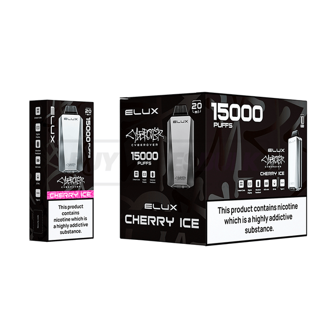 Cherry Ice Elux Cyberover 15000 Puff 10 Pack