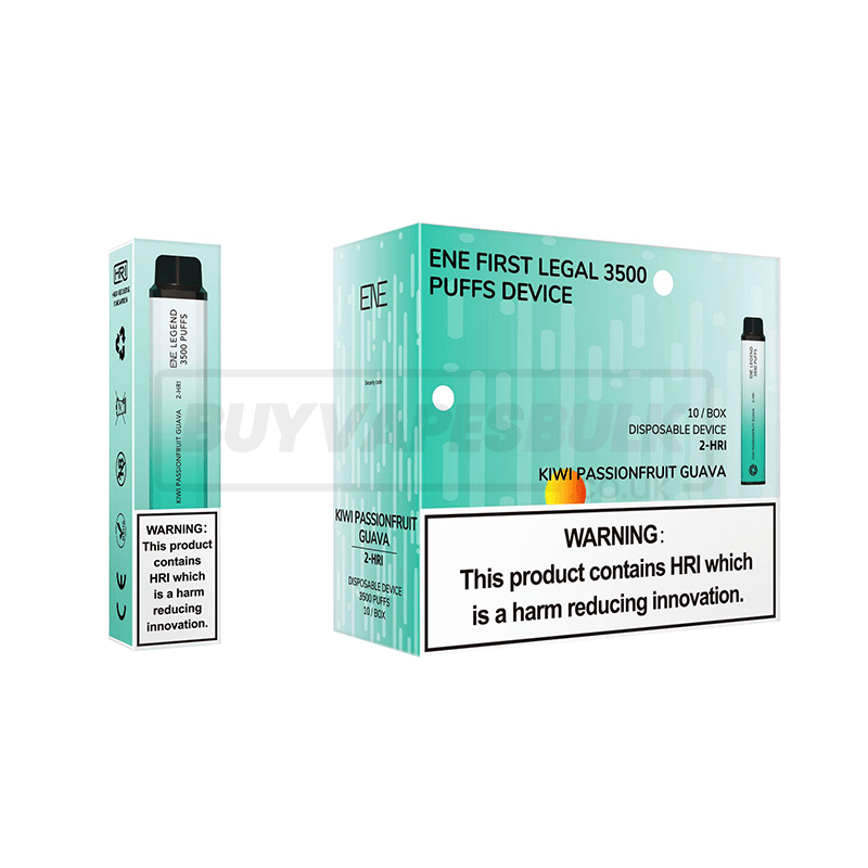 Kiwi Passion Guava Elux Legend ENE 3500 2-HRI Disposable Vape 10 Pack