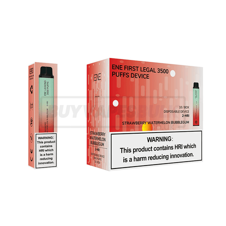 Strawberry Watermelon Bubblegum ENE 3500 2-HRI Disposable Vape 10 Pack