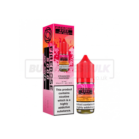Strawberry Raspberry Elux Firerose 5000 Nic Salt E-Liquid Pack of 10 x (10ml)