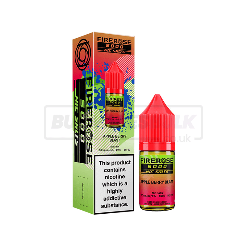 Apple Berry Blast Elux Firerose 5000 Nic Salt E-Liquid Pack of 10