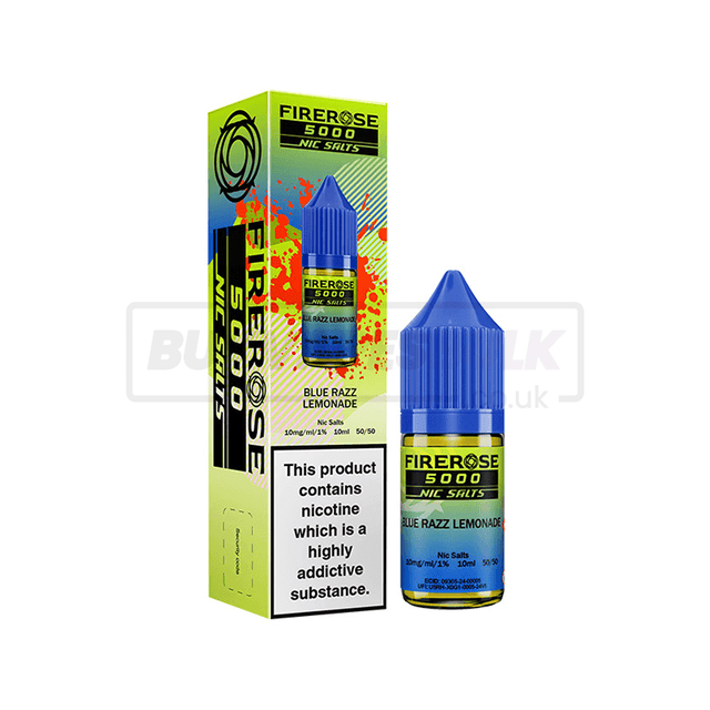 Blue Razz Lemonade Elux Firerose 5000 Nic Salt E-Liquid Pack of 10