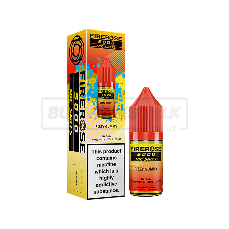 Fizzy Gummy Elux Firerose 5000 Nic Salt E-Liquid Pack of 10