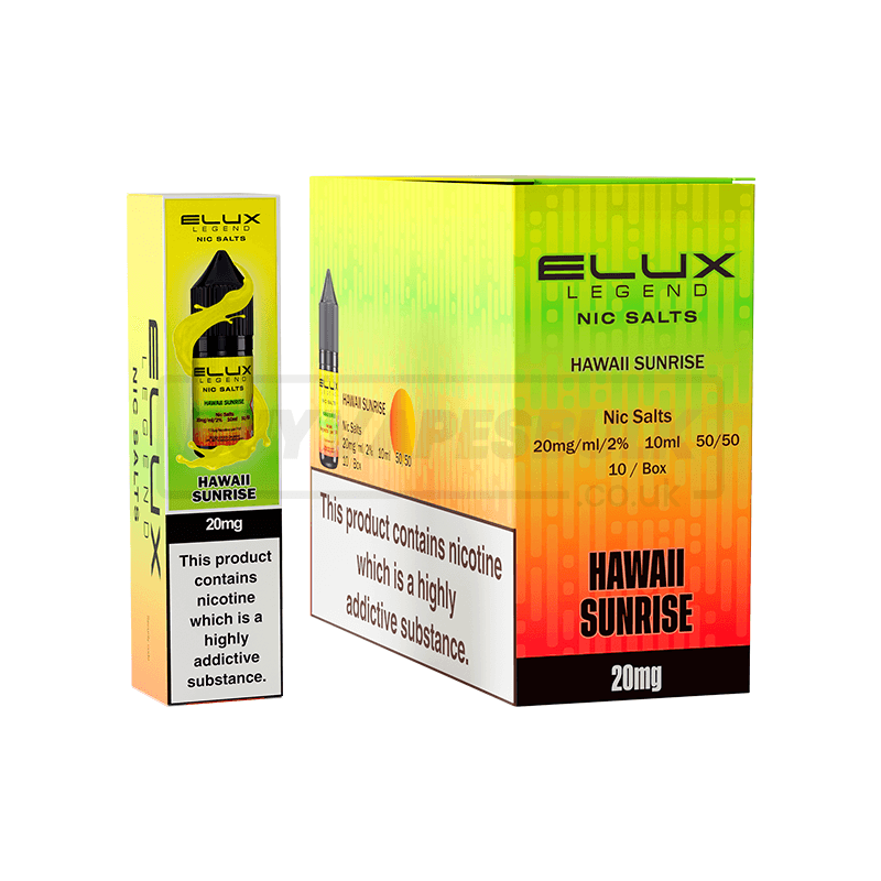 Hawaii Sunrise Elux Legend Nic Salt E-Liquid Pack of 10