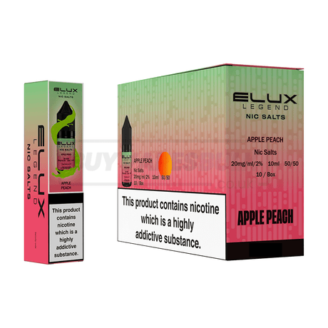 Apple Peach Elux Legend Nic Salt E-Liquid Pack of 10 x (10ml)