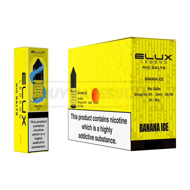 Banana Ice Elux Legend Nic Salt E-Liquid Pack of 10