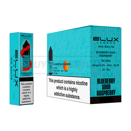 Blueberry Sour Raspberry Elux Legend Nic Salt E-Liquid Pack of 10 x (10ml)