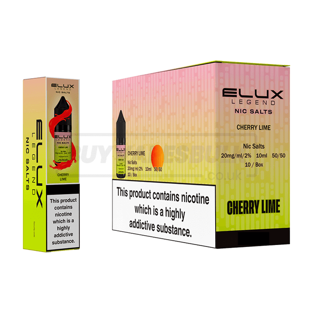 Cherry Lime Elux Legend Nic Salt E-Liquid Pack of 10 x (10ml)