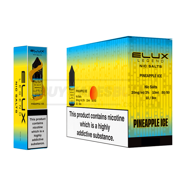 Pineapple Ice Elux Legend Nic Salt E-Liquid Pack of 10 x (10ml)