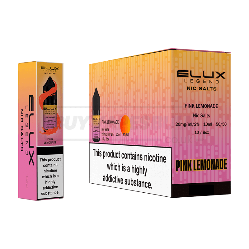 Pink Lemonade Elux Legend Nic Salt E-Liquid Pack of 10 x (10ml)