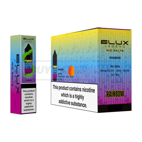 Rainbow Elux Legend Nic Salt E-Liquid Pack of 10