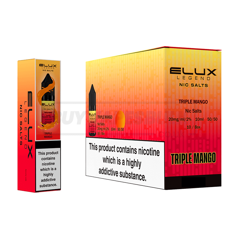 Triple Mango Elux Legend Nic Salt E-Liquid Pack of 10 x (10ml)