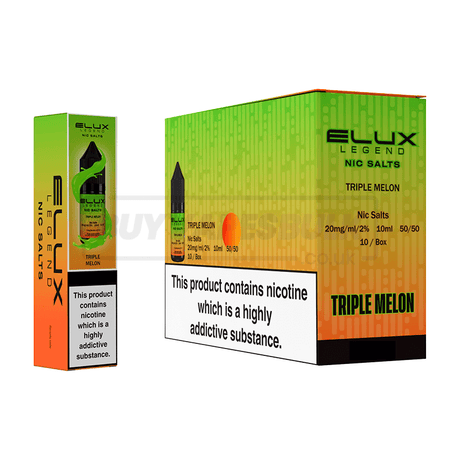 Triple Melon Elux Legend Nic Salt E-Liquid Pack of 10