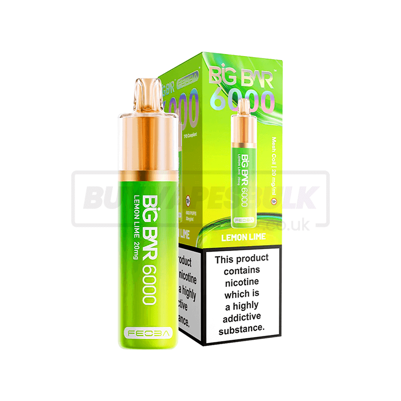 Lemon Lime Feoba Big Bar 6000 Puff Disposable Vape 5 Pack