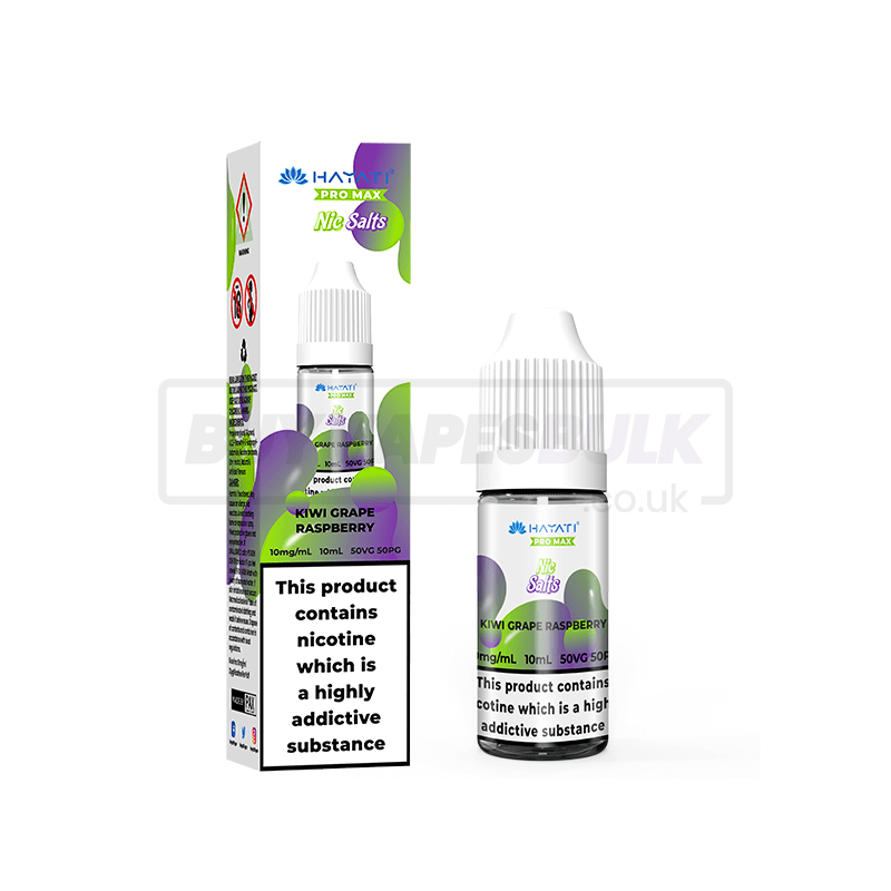 Kiwi Grape Raspberry Hayati Crystal Pro Max Nic Salt E-Liquid Pack of 10 x (10ml)