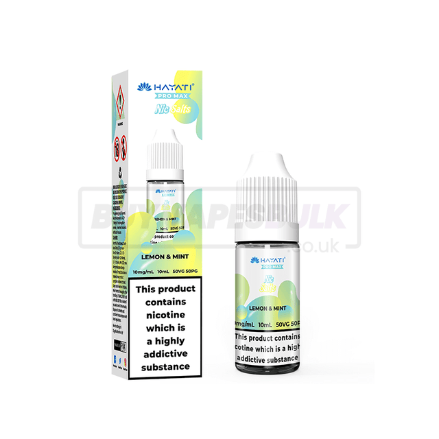 Lemon Mint Hayati Crystal Pro Max Nic Salt E-Liquid Pack of 10 x (10ml)