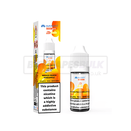 Mango Peach Pineapple Hayati Crystal Pro Max Nic Salt E-Liquid Pack of 10 x (10ml)