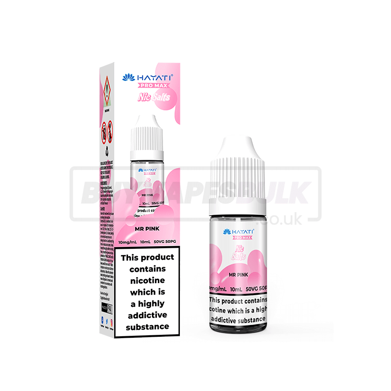 Mr Pink Hayati Crystal Pro Max Nic Salt E-Liquid Pack of 10 x (10ml)