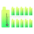 Sour Apple Knockout Hayati Duo Mesh 7000 Puff Disposable Vape 10 Pack