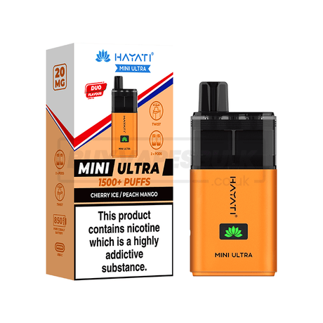 Cherry Ice / Peach Mango Hayati Ultra Mini 1500 5 Pack