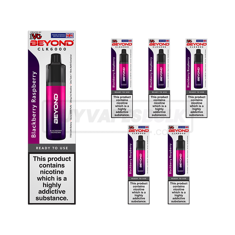 Blackberry Raspberry IVG Beyond CLK6000 Disposable Vape 5 Pack