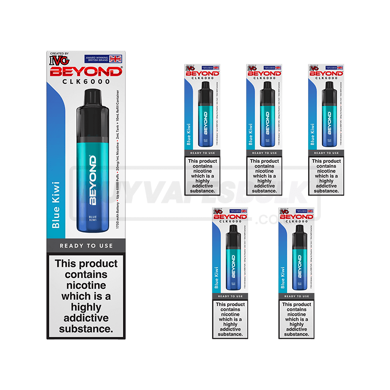 Blue Kiwi IVG Beyond CLK6000 Disposable Vape 5 Pack