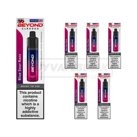 Blue Sour Razz IVG Beyond CLK6000 Disposable Vape 5 Pack