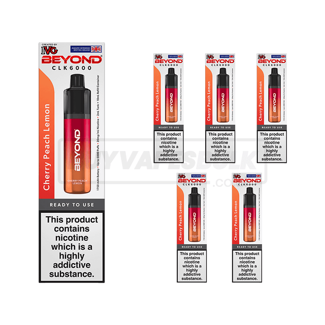 Cherry Peach Lemonade IVG Beyond CLK6000 Disposable Vape 5 Pack