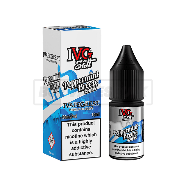 Peppermint Breeze IVG Nic Salt E-Liquid Pack of 10 x (10ml)