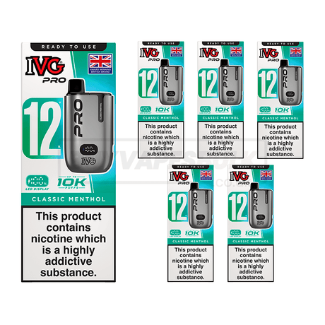 Classic Menthol IVG Pro 12 Starter Kit 5 Pack