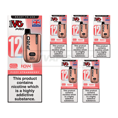 Fizzy Strawberry IVG Pro 12 Starter Kit 5 Pack