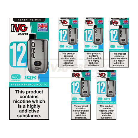 Fresh Menthol Mojito IVG Pro 12 Starter Kit 5 Pack