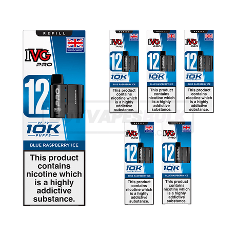 Blue Raspberry Ice IVG Pro 12 Refill Pods 5 Pack