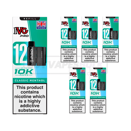 Classic Menthol IVG Pro 12 Refill Pods 5 Pack