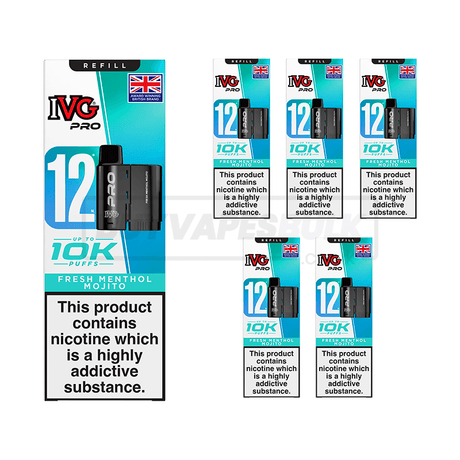 Fresh Menthol Mojito IVG Pro 12 Refill Pods 5 Pack