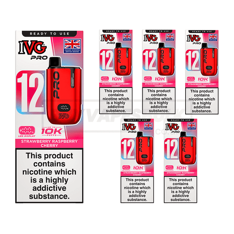 Strawberry Raspberry Cherry IVG Pro 12 Starter Kit 5 Pack